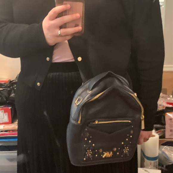 Michael kors leather mini backpack convertible to crossbody bag with leather and main image 5
